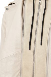 کت چرم موتورسواری کلاهدار بژ مردانه باتلر دری مد