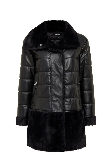 کت چرمی زنانه مشکی تدی Avoriaz دری مد