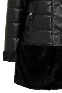 کت چرمی زنانه مشکی تدی Avoriaz دری مد