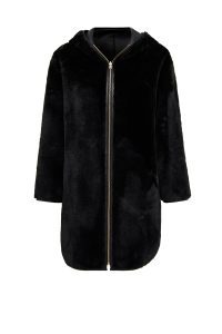 کت چرمی زنانه مشکی تدی کلاه‌دار Artesina دری مد