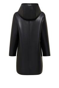 کت چرمی زنانه مشکی تدی کلاه‌دار Artesina دری مد