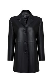 کت چرمی زنانه مشکی Emma دری مد