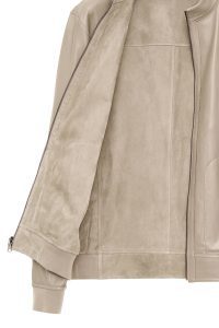 کت چرمی مردانه بژ یقه دیپلمات Suarez دری مد