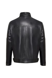 کت چرمی مردانه سایز بزرگ مشکی Muller-X دری مد