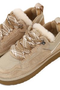 کتونی زنانه تدی جیر بژ خزدار بنددار لژدار دری مد