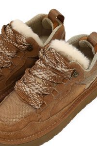 کتونی زنانه تدی جیر شتری خزدار بنددار لژدار دری مد