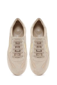 کتونی زنانه جیر بژ بنددار دری مد