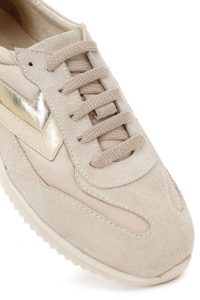 کتونی زنانه جیر بژ بنددار دری مد