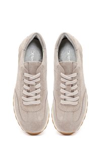 کتونی زنانه جیر بژ بنددار دری مد