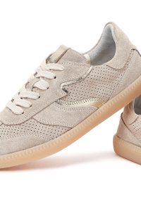 کتونی زنانه جیر بژ بنددار دری مد