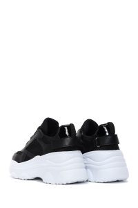 کتونی زنانه مشکی بنددار لژدار دری مد