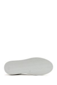 کتونی زنانه چرم سفید بنددار دری مد