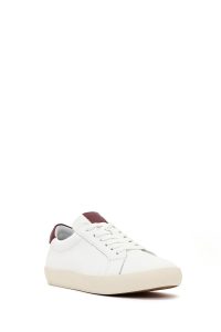 کتونی زنانه چرم سفید بنددار دری مد