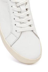 کتونی زنانه چرم سفید بنددار دری مد