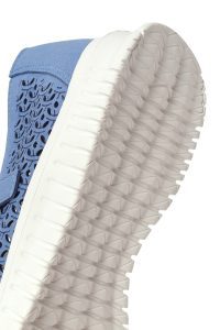 کفش زنانه جیر آبی طرح‌دار سگک‌دار راحتی دری مد