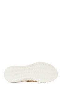 کفش زنانه جیر بژ طرح‌دار سگک‌دار راحتی دری مد