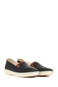 کفش زنانه چرم مشکی راحتی دری مد