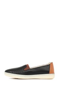 کفش زنانه چرم مشکی راحتی دری مد