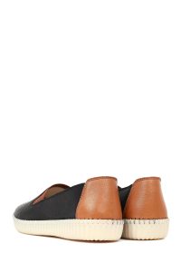 کفش زنانه چرم مشکی راحتی دری مد