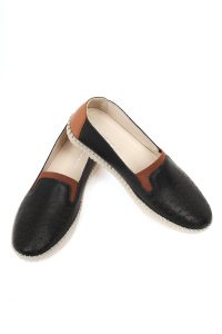 کفش زنانه چرم مشکی راحتی دری مد