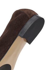 کفش لوفر زنانه جیر قهوه‌ای مدل ماسکولن دری مد