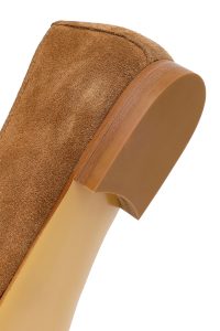 کفش لوفر زنانه جیر قهوه‌ای مدل ماسکولن دری مد