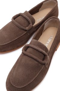 کفش لوفر زنانه جیر ویزون سگک‌دار مدل ماسکولن دری مد