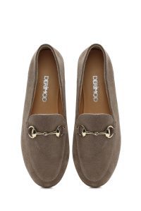 کفش لوفر زنانه جیر ویزون سگک‌دار مدل ماسکولن دری مد