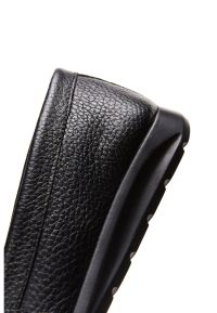 کفش لوفر زنانه چرم مشکی راحتی دری مد