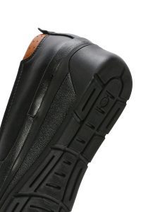 کفش لوفر زنانه چرم مشکی لژدار راحتی دری مد