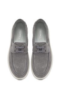 کفش مردانه جیر خاکستری بندی کژوال دری مد