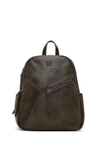 کوله پشتی خاکی با اکسسوری دری مد