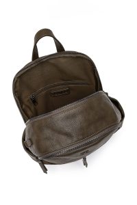 کوله پشتی خاکی با اکسسوری دری مد