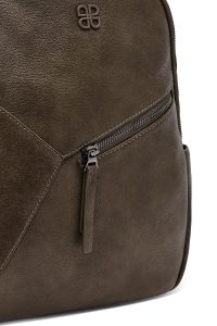 کوله پشتی خاکی با اکسسوری دری مد