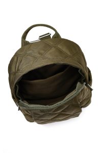 کوله پشتی خاکی لحافی با اکسسوری دری مد