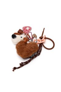 کوله پشتی خاکی لحافی با اکسسوری دری مد