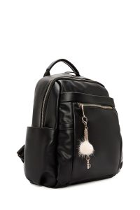 کوله پشتی مشکی با جزئیات اکسسوری دری مد