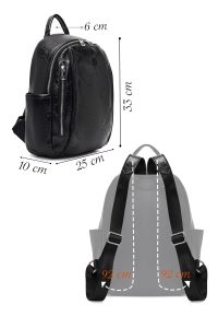 کوله پشتی مشکی چاپی دری مد