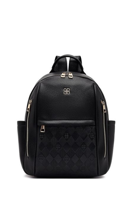 کوله پشتی مشکی چاپی دری مد