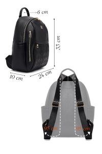 کوله پشتی مشکی چاپی دری مد