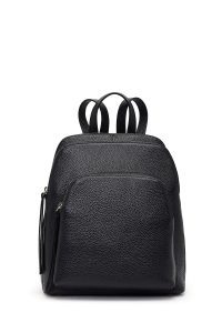 کوله پشتی مشکی چرمی دری مد