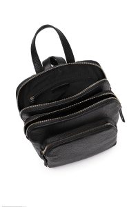 کوله پشتی مشکی چرمی دری مد