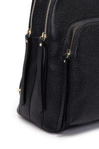 کوله پشتی مشکی چرمی دری مد