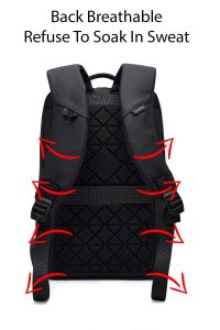 کیف بدون‌‌جنسیت D-Pack مشکی کتان تکنولوژی کوله پشتی دری مد