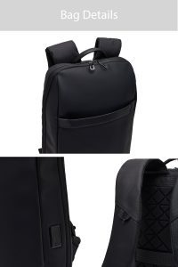 کیف بدون‌‌جنسیت D-Pack مشکی کتان تکنولوژی کوله پشتی دری مد