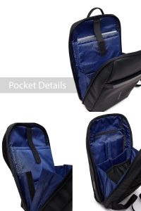 کیف بدون‌‌جنسیت D-Pack مشکی کتان تکنولوژی کوله پشتی دری مد