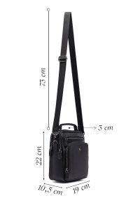 کیف دستی چرمی بند بلند مردانه مشکی دری مد