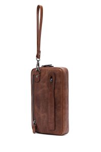 کیف دستی چرمی مردانه قهوه‌ای مینی دری مد