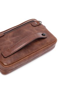 کیف دستی چرمی مردانه قهوه‌ای مینی دری مد