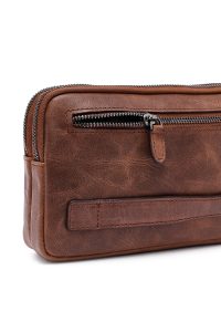 کیف دستی چرمی مردانه قهوه‌ای مینی دری مد